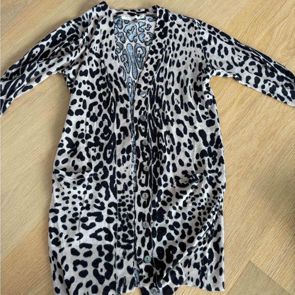 Ellison Black, Taupe and Gray Leopard Cardigan